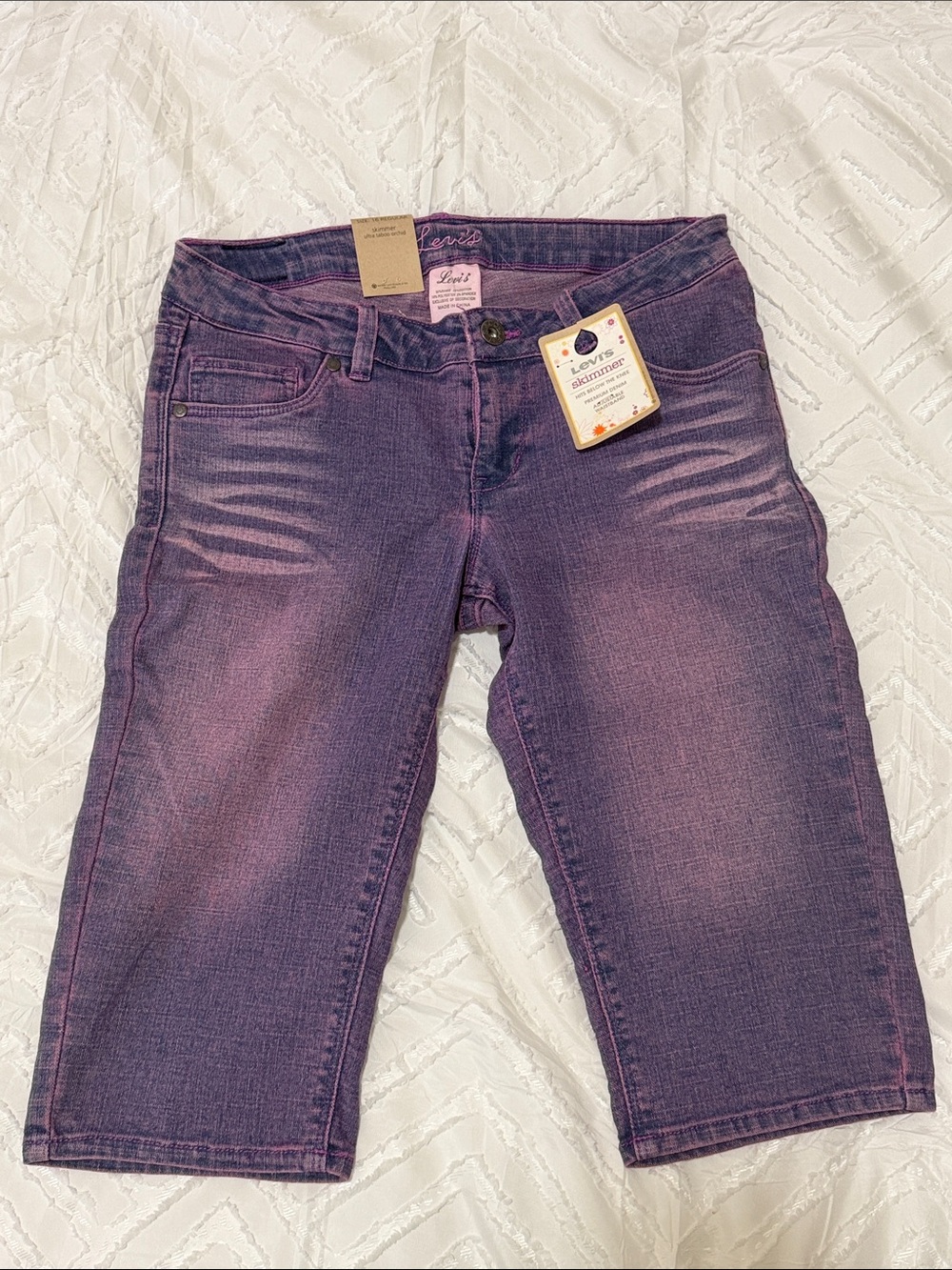 Levi's Big Kid Purple Cropped Stretch Jeans